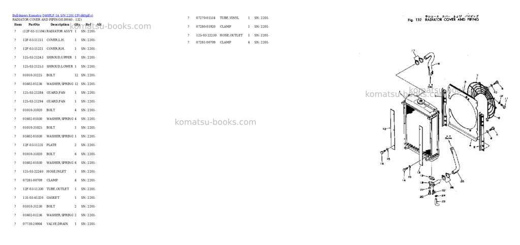 Komatsu d40plf-1a s/n 2201-up Parts catalog cover Page 3