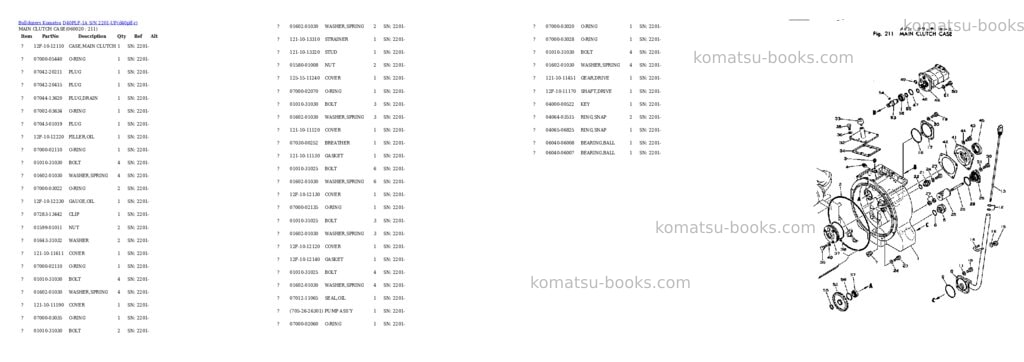 Komatsu d40plf-1a s/n 2201-up Parts catalog cover Page 9