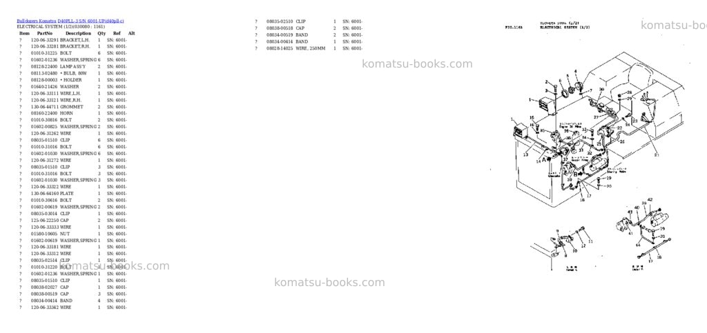 Komatsu d40pll-3 s/n 6001-up Parts catalog cover Page 7 Komatsu d40pll-3 s/n 6001-up Parts catalog cover Page 7
