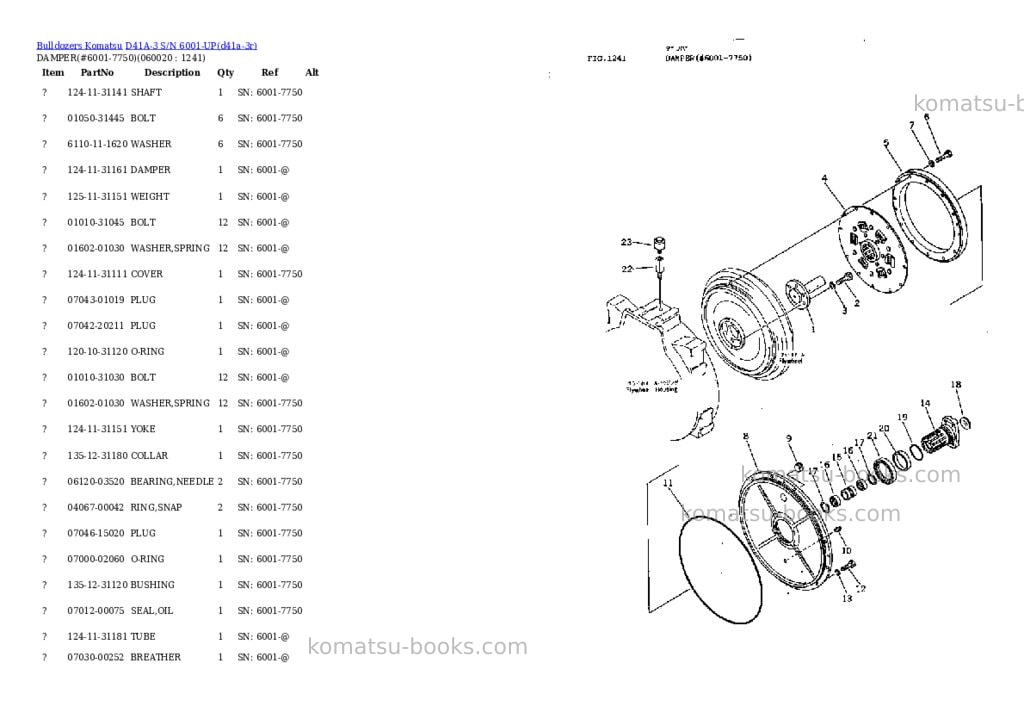 Komatsu d41a-3 s/n 6001-up Parts catalog cover Page 9 Komatsu d41a-3 s/n 6001-up Parts catalog cover Page 9