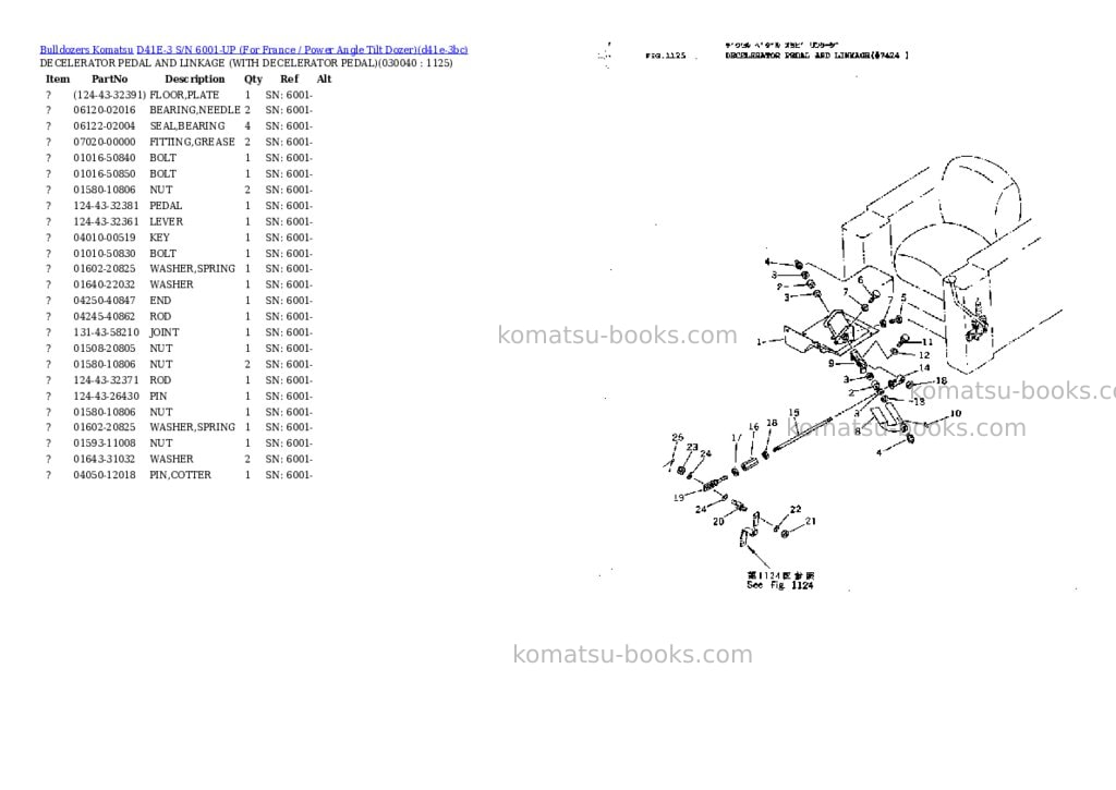 Komatsu d41e-3 s/n 6001-up for france / power angle tilt dozer Parts catalog cover Page 3 Komatsu d41e-3 s/n 6001-up for france / power angle tilt dozer Parts catalog cover Page 3