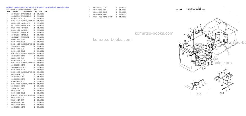 Komatsu d41e-3 s/n 6001-up for france / power angle tilt dozer Parts catalog cover Page 5 Komatsu d41e-3 s/n 6001-up for france / power angle tilt dozer Parts catalog cover Page 5