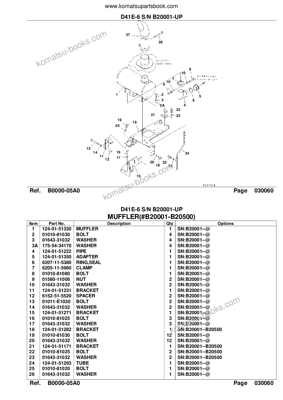 Komatsu D41E-6 S/N B20001-B30000 Katalog dílů obálka Strana 9