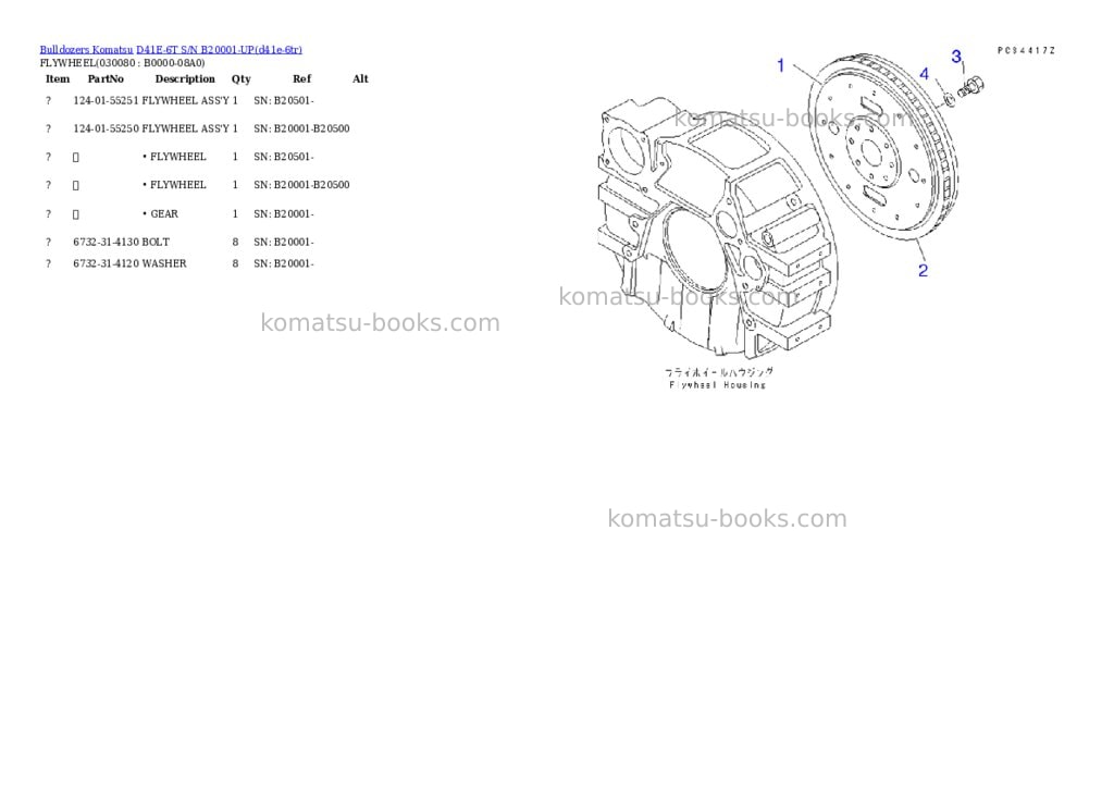 Komatsu d41e-6t s/n b20001-up Parts catalog cover Page 7 Komatsu d41e-6t s/n b20001-up Parts catalog cover Page 7