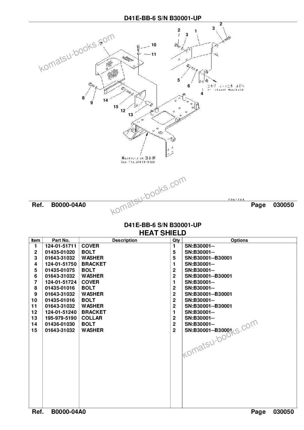 Komatsu d41e-6 s/n b30001-b40000 Parts catalog cover Page 7 Komatsu d41e-6 s/n b30001-b40000 Parts catalog cover Page 7
