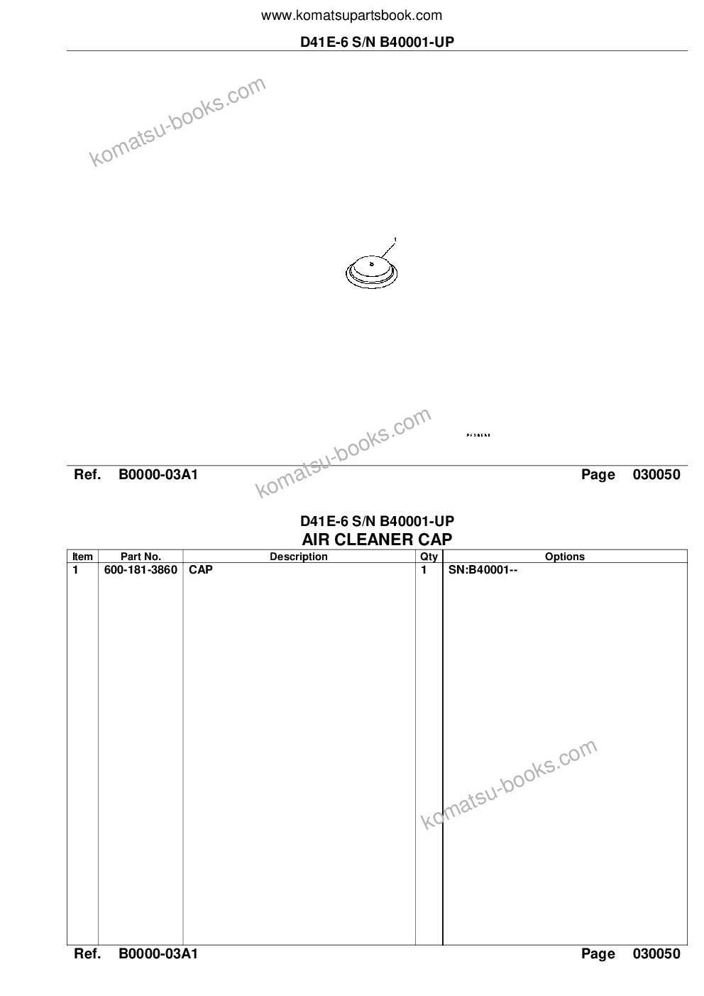 Komatsu d41e-6 s/n b40001-up Parts catalog cover Page 7 Komatsu d41e-6 s/n b40001-up Parts catalog cover Page 7
