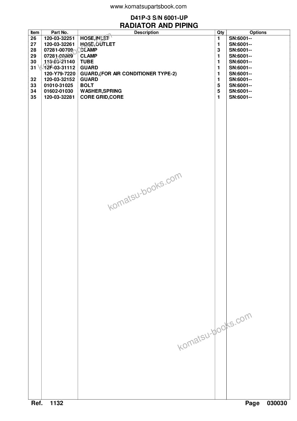 Komatsu d41p-3 s/n 6001-up Parts catalog cover Page 7 Komatsu d41p-3 s/n 6001-up Parts catalog cover Page 7