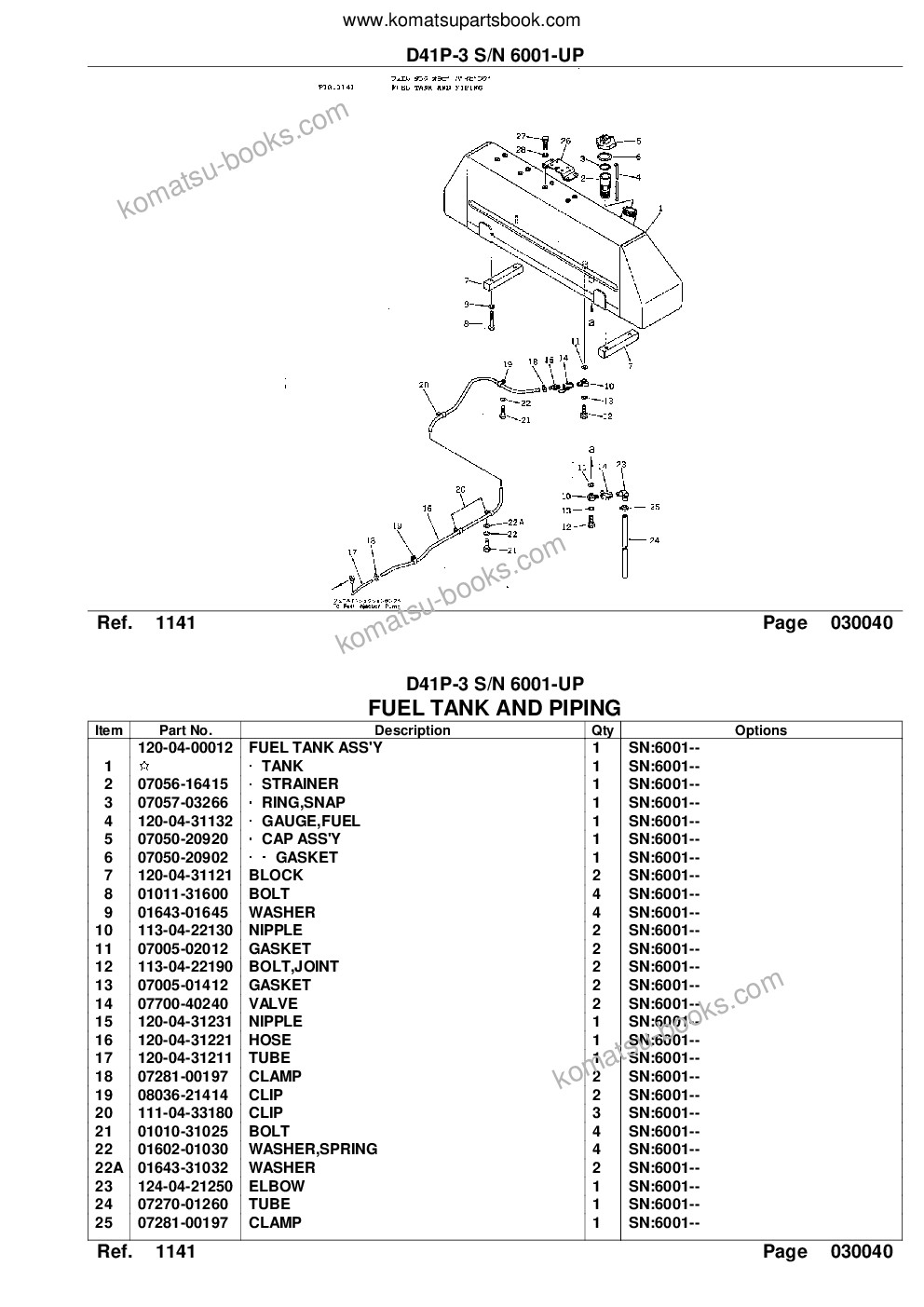 Komatsu d41p-3 s/n 6001-up Parts catalog cover Page 8 Komatsu d41p-3 s/n 6001-up Parts catalog cover Page 8