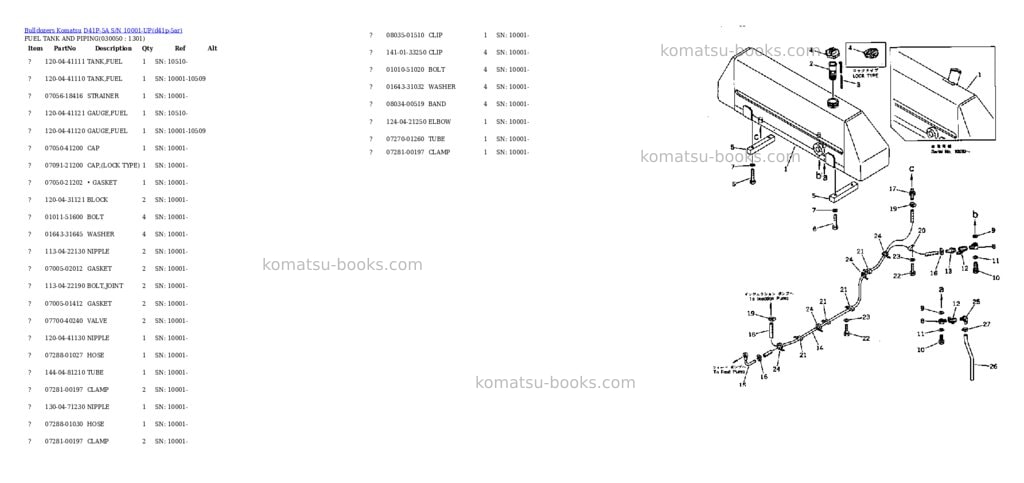 Komatsu d41p-5a s/n 10001-up Parts catalog cover Page 4
