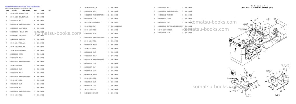 Komatsu d41p-5a s/n 10001-up Parts catalog cover Page 8