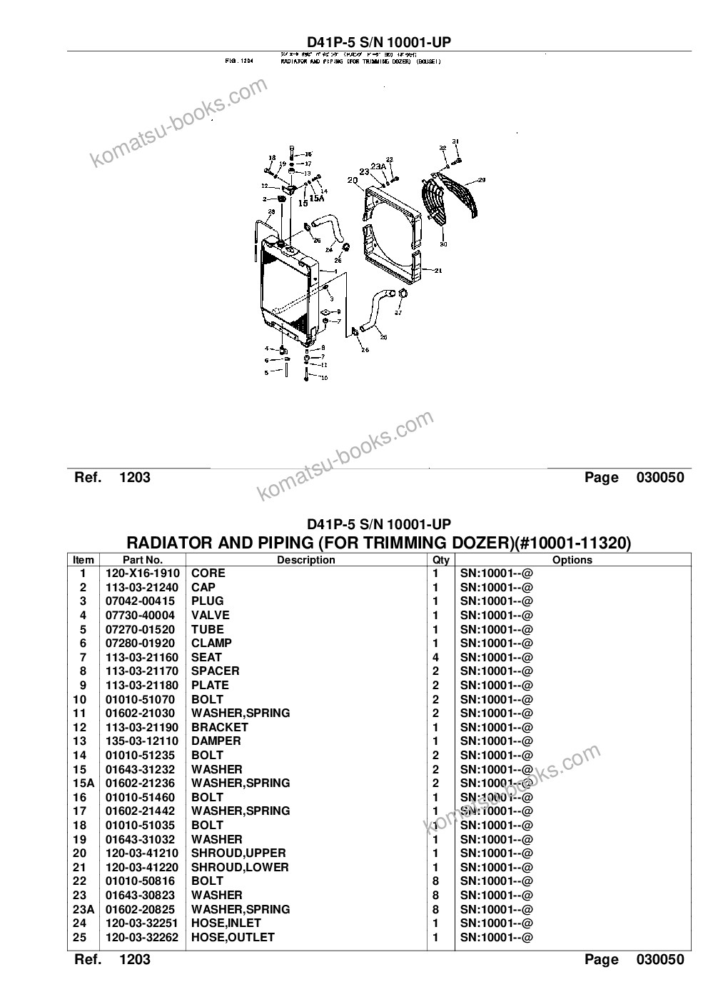 Komatsu d41p-5 s/n 10001-up Parts catalog cover Page 10