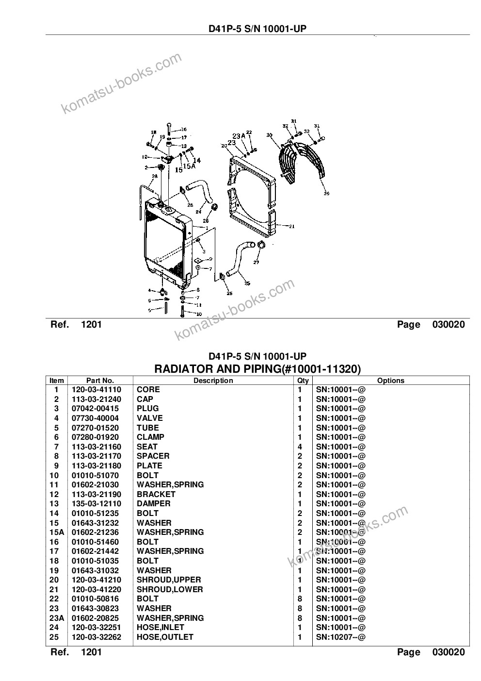 Komatsu d41p-5 s/n 10001-up Parts catalog cover Page 4
