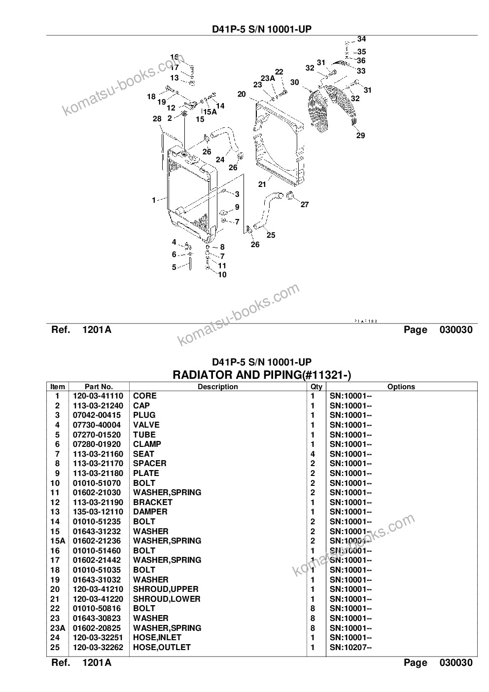 Komatsu d41p-5 s/n 10001-up Parts catalog cover Page 6