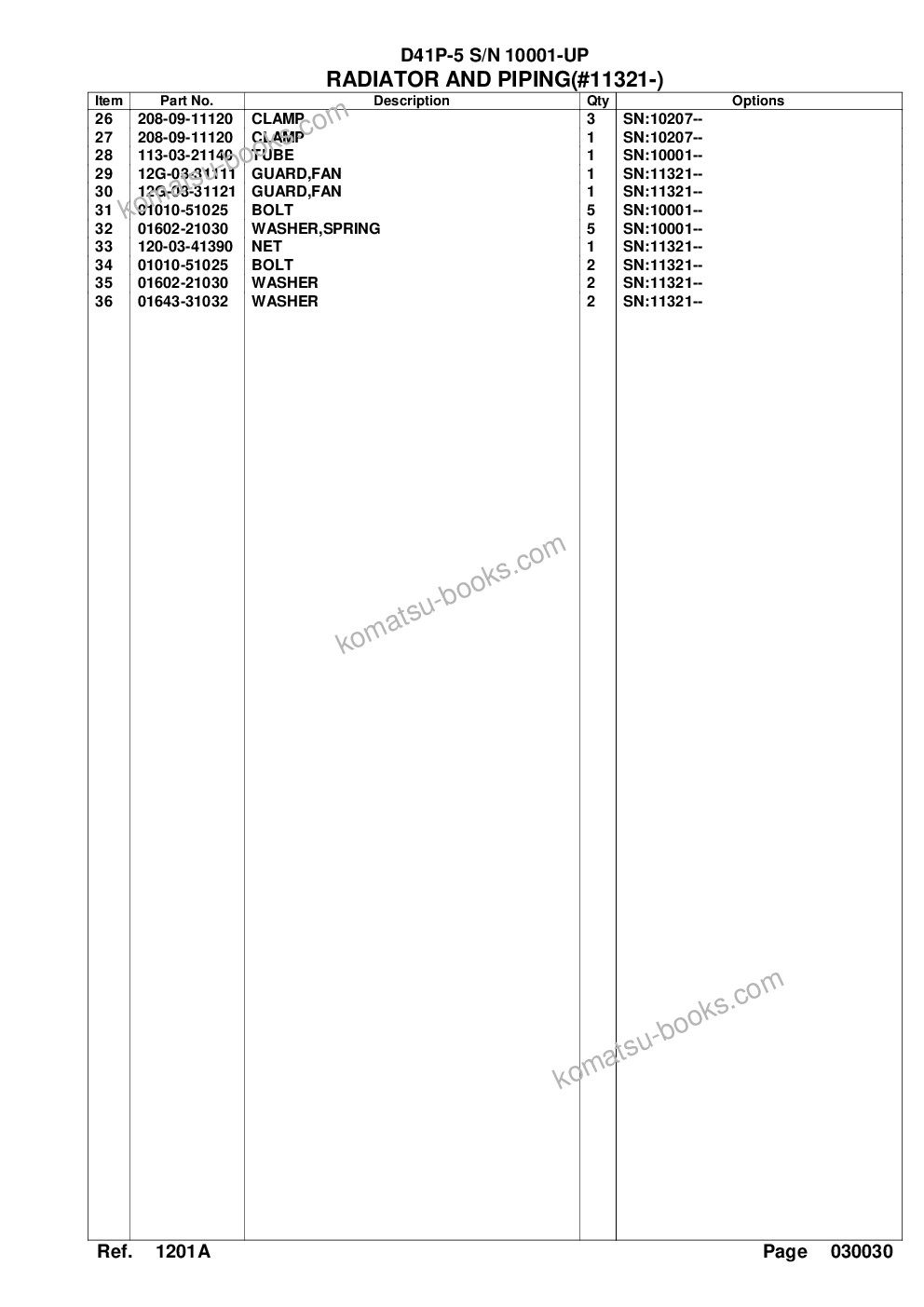 Komatsu d41p-5 s/n 10001-up Parts catalog cover Page 7