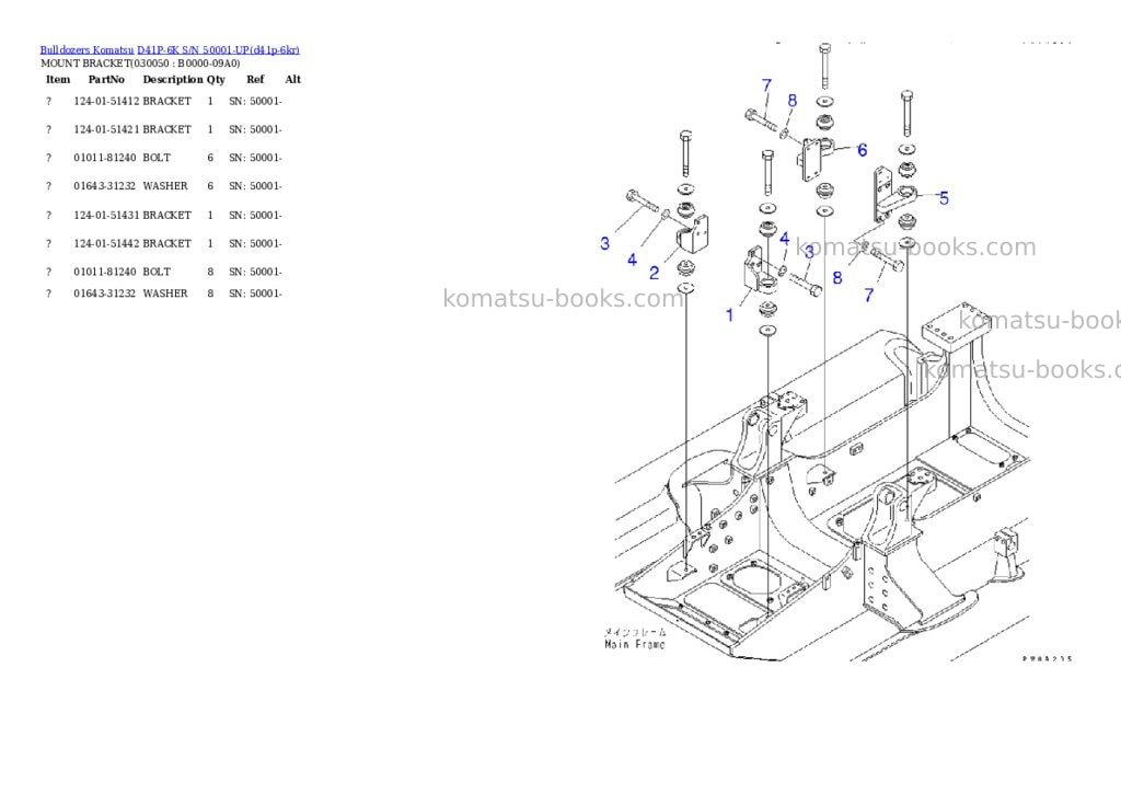 Komatsu d41p-6k s/n 50001-up Parts catalog cover Page 4 Komatsu d41p-6k s/n 50001-up Parts catalog cover Page 4