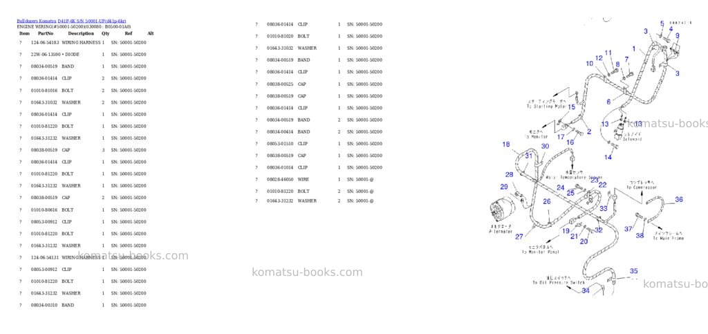 Komatsu d41p-6k s/n 50001-up Parts catalog cover Page 7 Komatsu d41p-6k s/n 50001-up Parts catalog cover Page 7