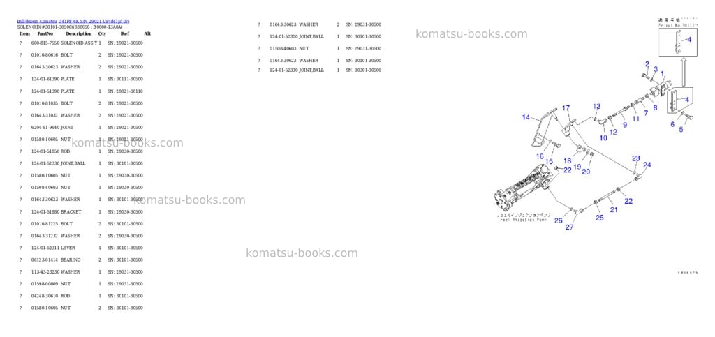 Komatsu d41pf-6k s/n 29021-up Parts catalog cover Page 4 Komatsu d41pf-6k s/n 29021-up Parts catalog cover Page 4