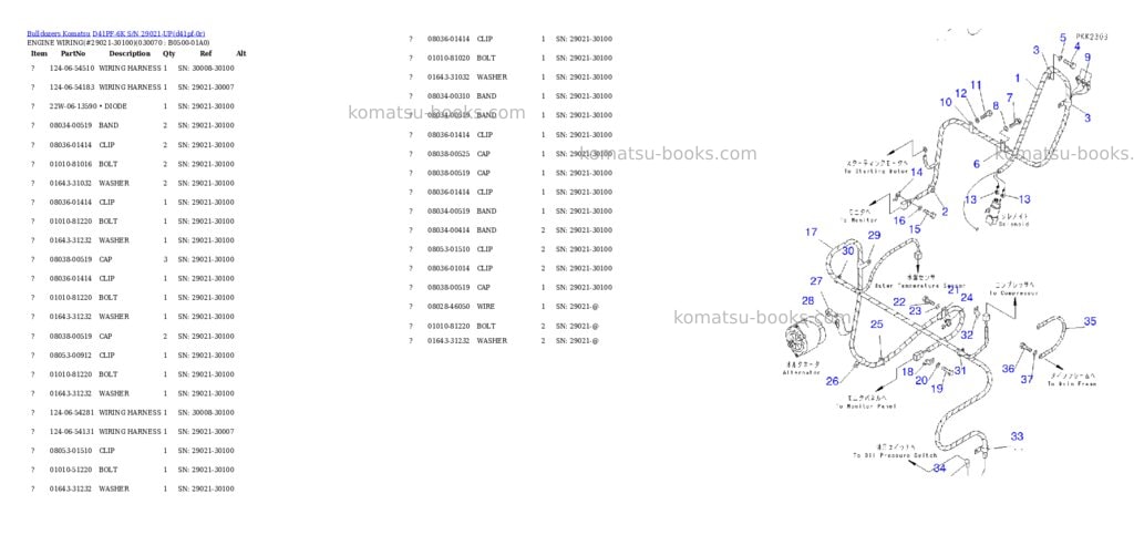 Komatsu d41pf-6k s/n 29021-up Parts catalog cover Page 6 Komatsu d41pf-6k s/n 29021-up Parts catalog cover Page 6