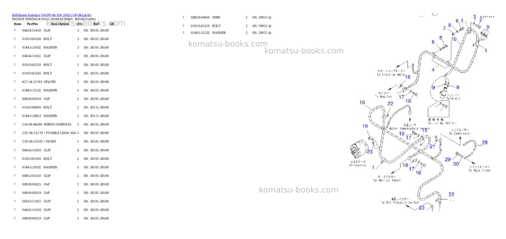Komatsu d41pf-6k s/n 29021-up Parts catalog cover Page 7 Komatsu d41pf-6k s/n 29021-up Parts catalog cover Page 7