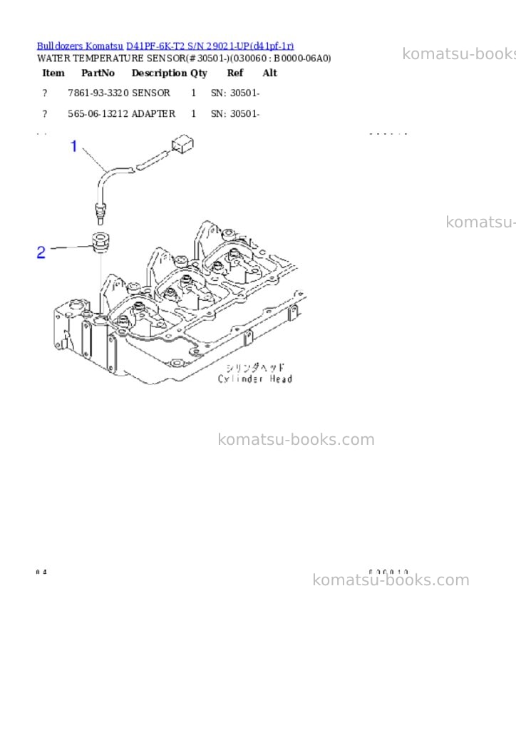 Komatsu d41pf-6k-t2 s/n 29021-up Parts catalog cover Page 5 Komatsu d41pf-6k-t2 s/n 29021-up Parts catalog cover Page 5