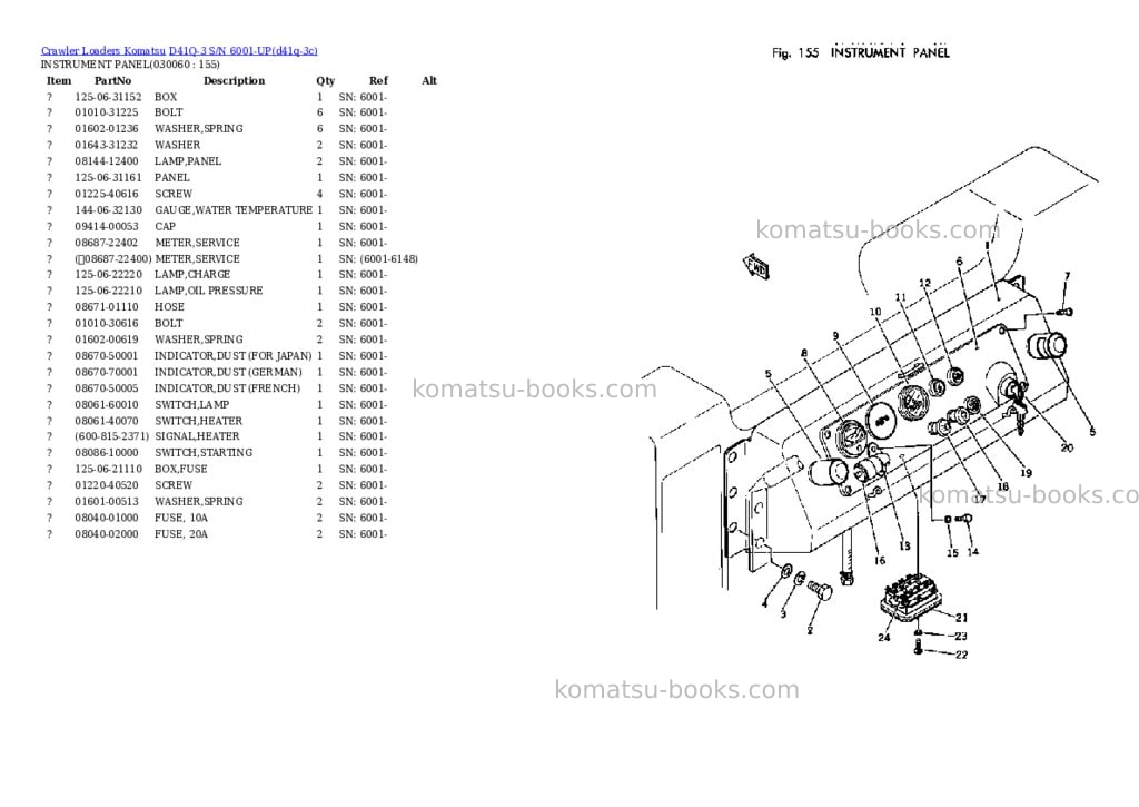 Komatsu d41q-3 s/n 6001-up Parts catalog cover Page 5 Komatsu d41q-3 s/n 6001-up Parts catalog cover Page 5