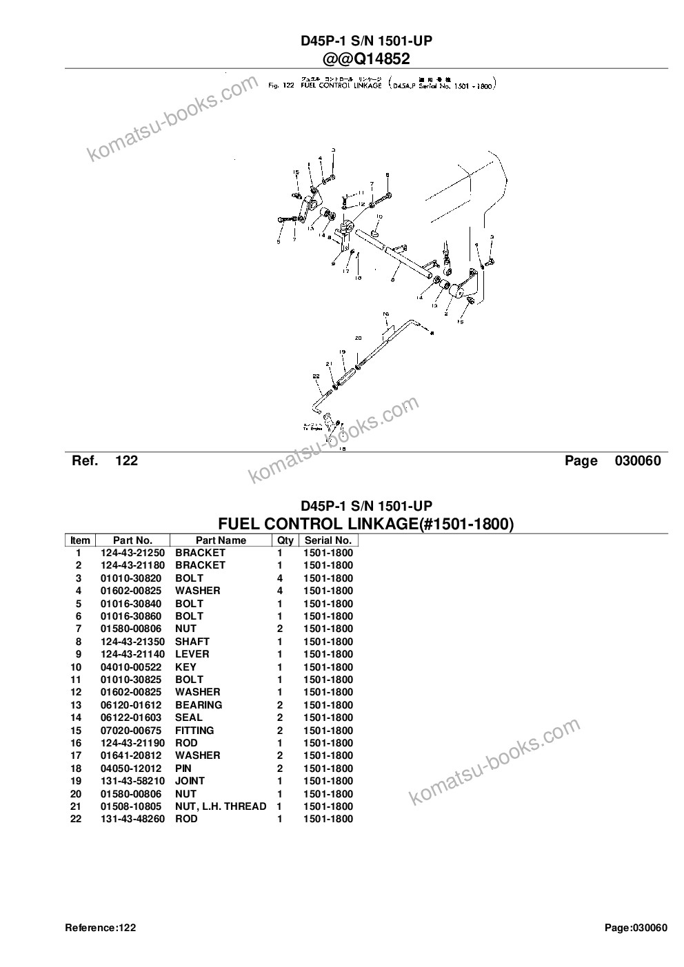 Komatsu d45p-1 s/n 1501-up Parts catalog cover Page 10