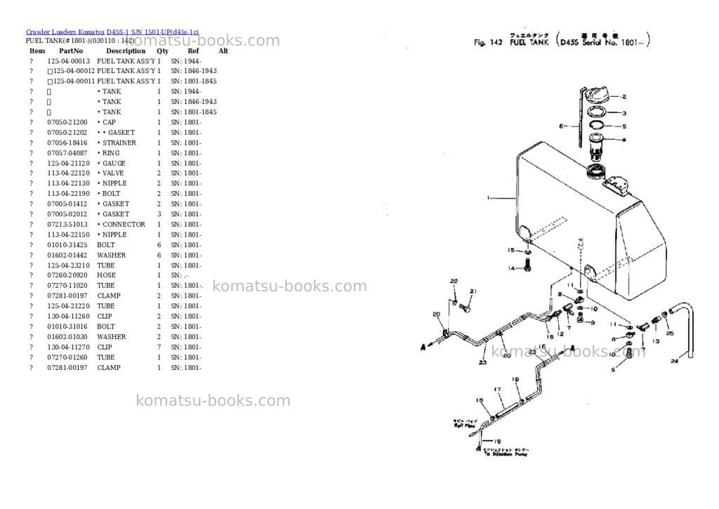 Komatsu d45s-1 s/n 1501-up Parts catalog cover Page 10