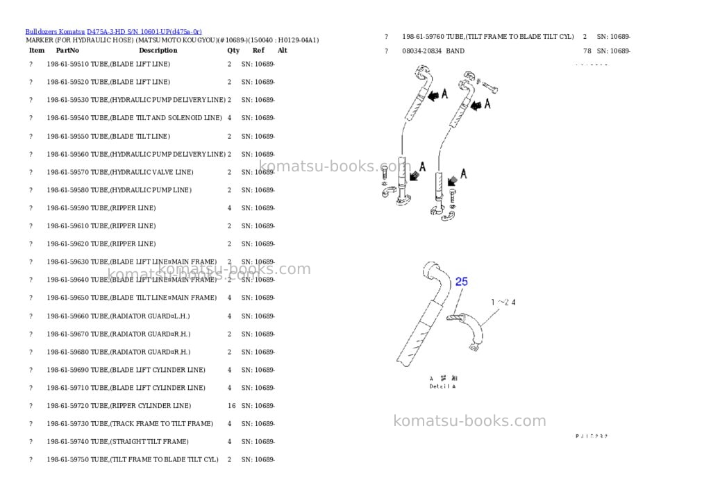 Komatsu d475a-3-hd s/n 10601-up Parts catalog cover Page 10 Komatsu d475a-3-hd s/n 10601-up Parts catalog cover Page 10