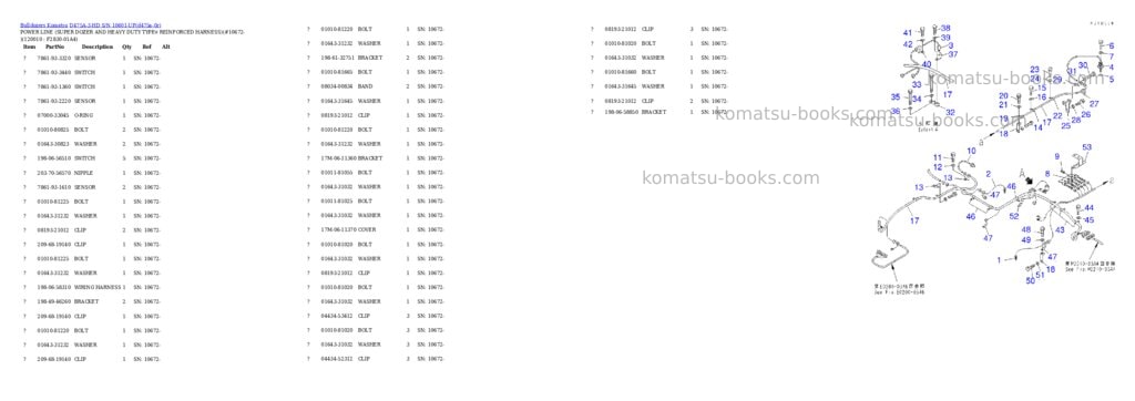 Komatsu d475a-3-hd s/n 10601-up Parts catalog cover Page 6 Komatsu d475a-3-hd s/n 10601-up Parts catalog cover Page 6