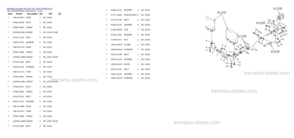 Komatsu d475a-2 s/n 10201-up Parts catalog cover Page 10 Komatsu d475a-2 s/n 10201-up Parts catalog cover Page 10