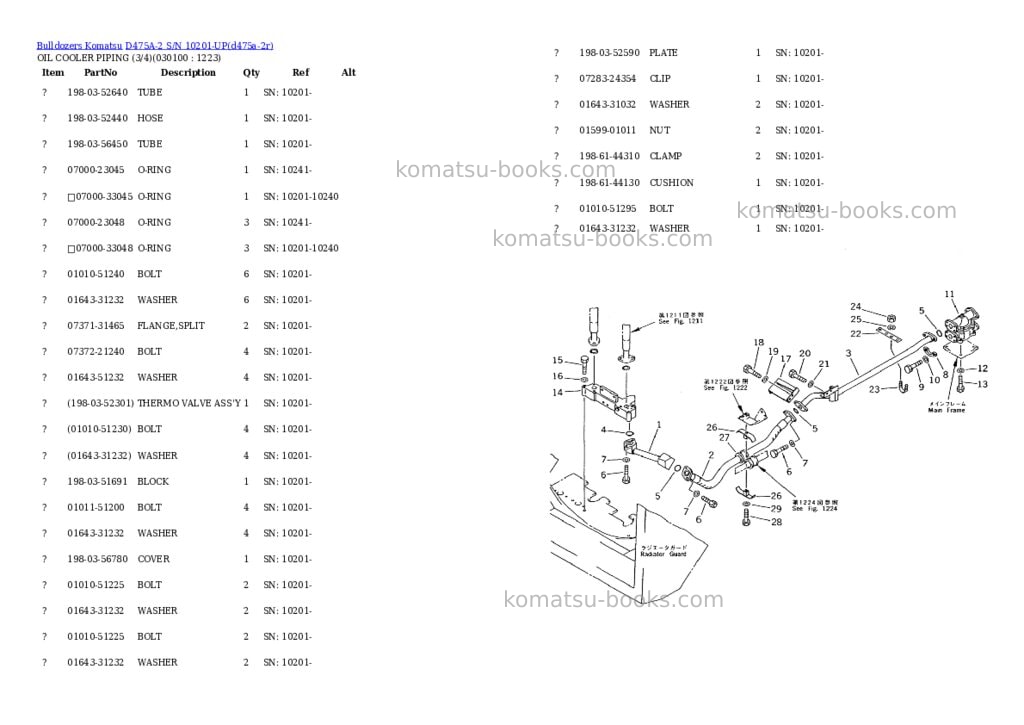 Komatsu d475a-2 s/n 10201-up Parts catalog cover Page 9 Komatsu d475a-2 s/n 10201-up Parts catalog cover Page 9