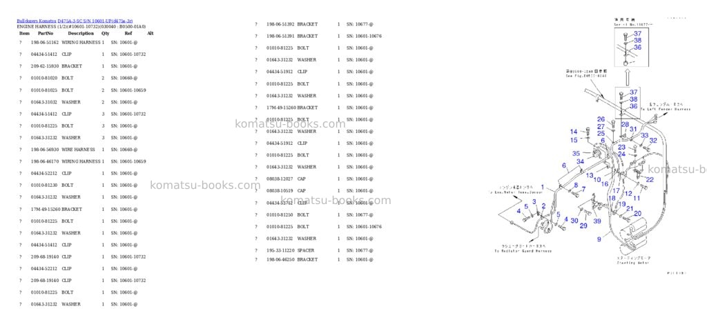 Komatsu d475a-3-sc s/n 10601-up Parts catalog cover Page 3 Komatsu d475a-3-sc s/n 10601-up Parts catalog cover Page 3