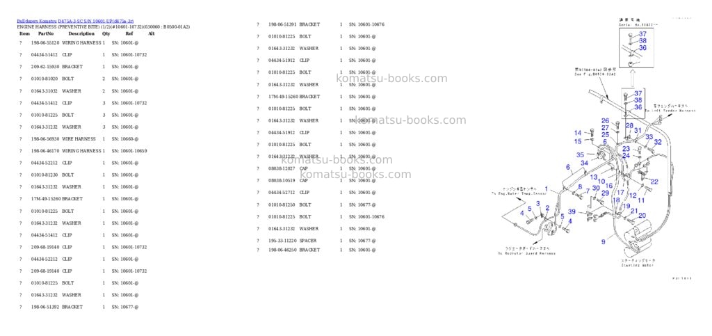 Komatsu d475a-3-sc s/n 10601-up Parts catalog cover Page 5 Komatsu d475a-3-sc s/n 10601-up Parts catalog cover Page 5