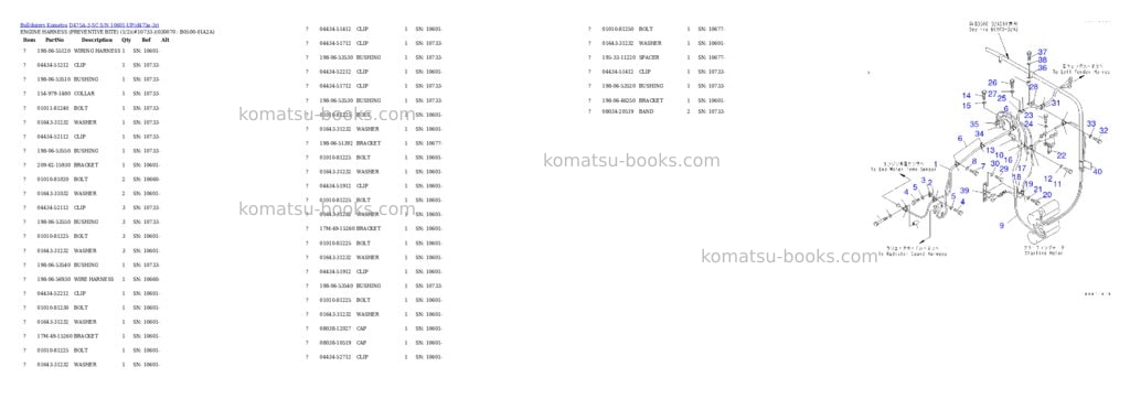 Komatsu d475a-3-sc s/n 10601-up Parts catalog cover Page 6 Komatsu d475a-3-sc s/n 10601-up Parts catalog cover Page 6