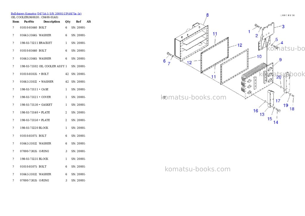 Komatsu D475A-5 S/N 20001-UP Parts catalog cover Page 9 Komatsu D475A-5 S/N 20001-UP Parts catalog cover Page 9