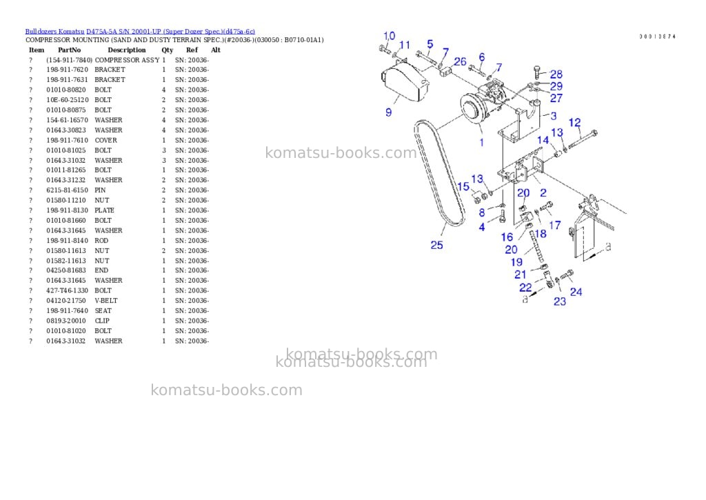 Komatsu d475a-5a s/n 20001-up super dozer spec. Parts catalog cover Page 4 Komatsu d475a-5a s/n 20001-up super dozer spec. Parts catalog cover Page 4