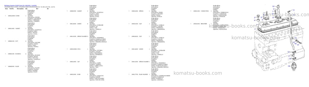 Komatsu d500e turbo s/n 336420001 - up Parts catalog cover Page 9