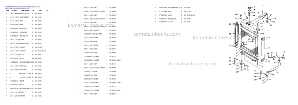 Komatsu d50a-17 s/n 80001-up Parts catalog cover Page 2
