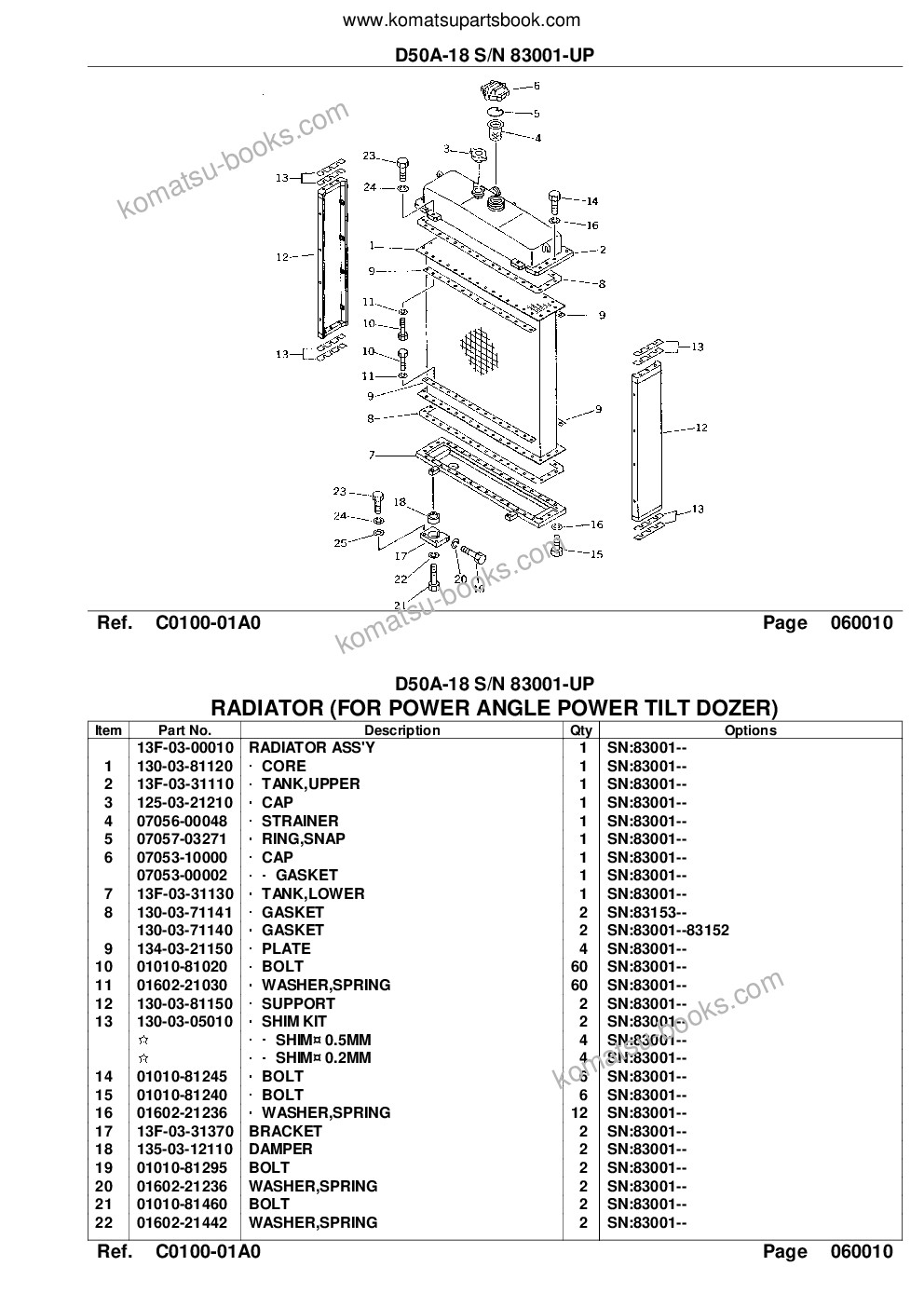 Komatsu d50a-18 s/n 83001-up Parts catalog cover Page 5 Komatsu d50a-18 s/n 83001-up Parts catalog cover Page 5