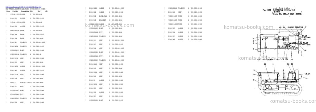 Komatsu d50p-10 s/n 5861-up Parts catalog cover Page 9 Komatsu d50p-10 s/n 5861-up Parts catalog cover Page 9