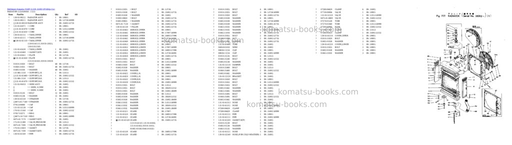 Komatsu d50p-15 s/n 35002-up Parts catalog cover Page 4