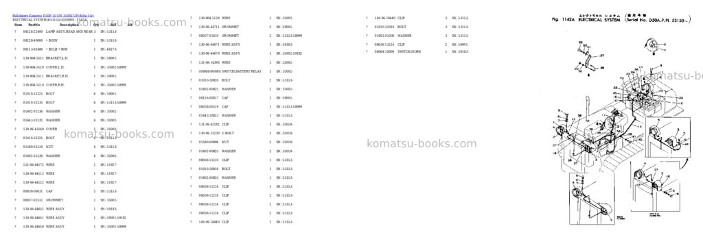 Komatsu D50P-15 S/N 35002-UP Parts catalog cover Page 8
