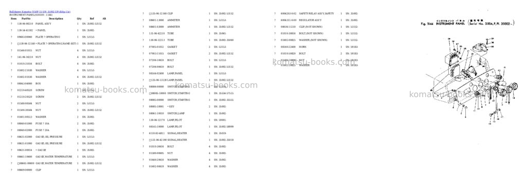 Komatsu D50P-15 S/N 35002-UP Parts catalog cover Page 9
