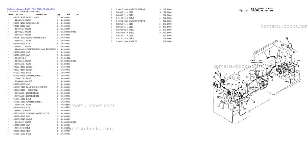 Komatsu d50p-17 s/n 80001-up Parts catalog cover Page 8