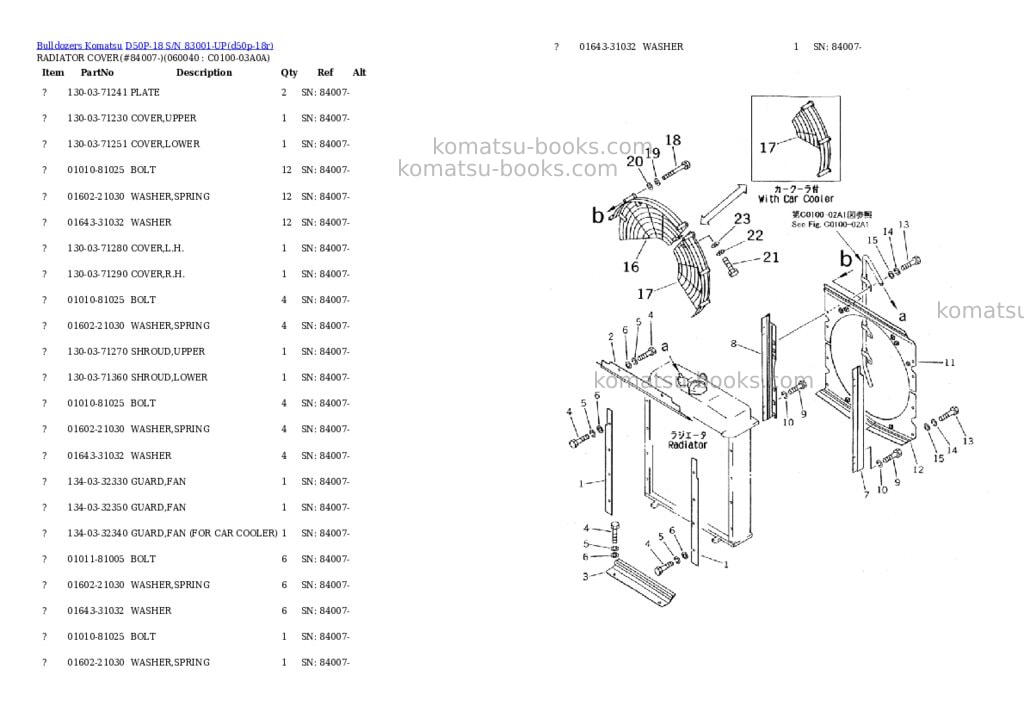 Komatsu d50p-18 s/n 83001-up Parts catalog cover Page 4