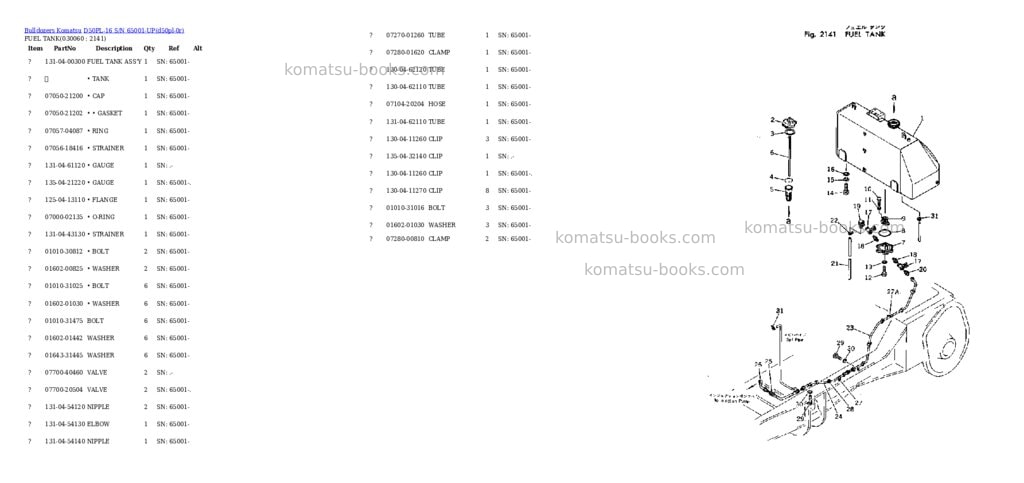 Komatsu d50pl-16 s/n 65001-up Parts catalog cover Page 5 Komatsu d50pl-16 s/n 65001-up Parts catalog cover Page 5