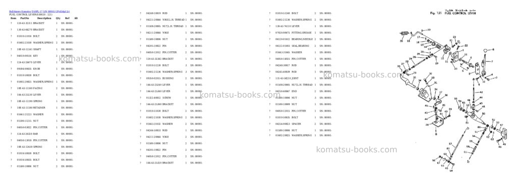 Komatsu D50PL-17 S/N 80001-UP Parts catalog cover