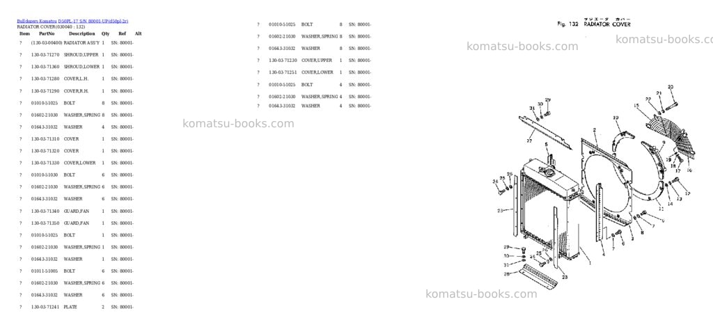 Komatsu D50PL-17 S/N 80001-UP Parts catalog cover Page 3