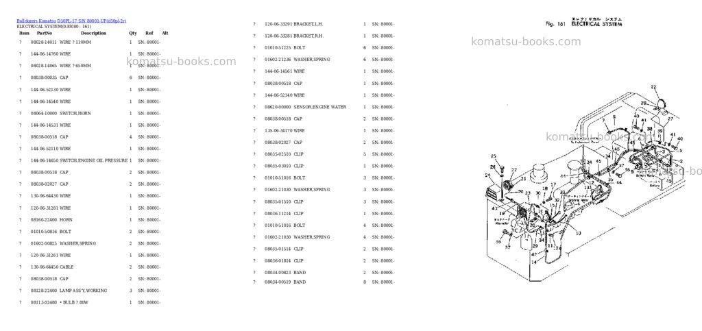 Komatsu D50PL-17 S/N 80001-UP Parts catalog cover Page 7