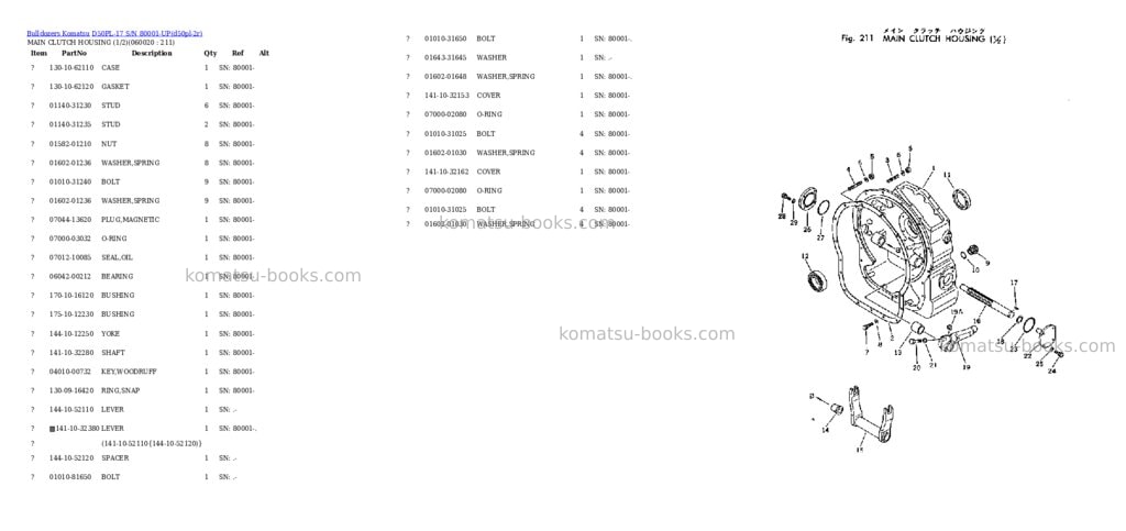 Komatsu D50PL-17 S/N 80001-UP Parts catalog cover Page 9